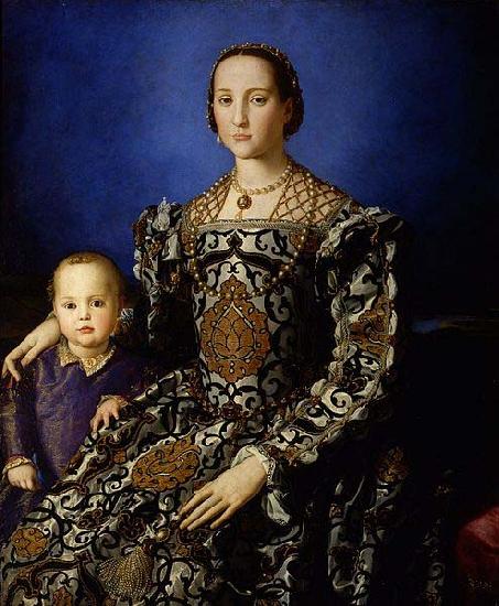 Angelo Bronzino Portrait of Eleanor of Toledo and Her Son oil painting picture